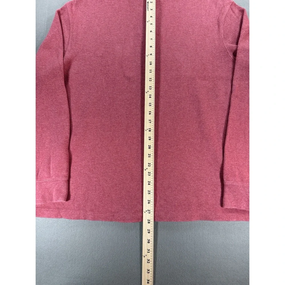 Polo Ralph Lauren Quarter Zip Pullover Sweater Salmon Pink Mens Size XL Preppy